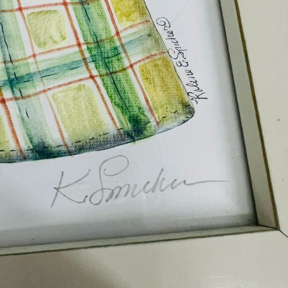 Kolene Spricher Boxer Print Framed Numbered and Signed Green Plaid Boxer Shorts - Picture 3 of 5